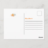 私たちの小さなパンプキン 1歳の誕生日 フラワーフォール オートム ポストカード (裏面)