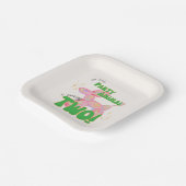 私たちの小さなパーティーバルーン動物の第2の誕生日 ペーパープレート (傾斜あり)