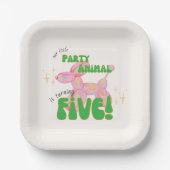 私たちの小さなパーティーバルーン動物5誕生日 ペーパープレート (正面)