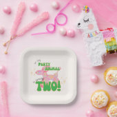 私たちの小さなパーティー動物の2歳の誕生日 ペーパープレート (パーティー)