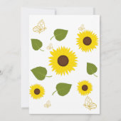 私たちの小さなヒマワリ2番目の誕生日パーティー 招待状 (裏面)