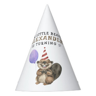 私たちの小さなビーバーの1歳の誕生日パーティー パーティーハット