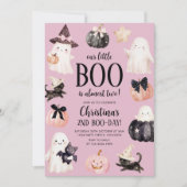 私たちの小さなブゥのハロウィン2歳の誕生日パーティー 招待状 (正面)