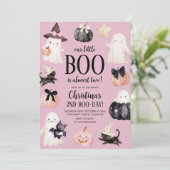 私たちの小さなブゥのハロウィン2歳の誕生日パーティー 招待状 (スタンド正面)