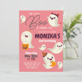 私たちの小さなブガールハロウィーン誕生日招待状 招待状 (スタンド正面)