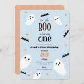 私たちの小さなブハロウィンファースト誕生日招待状 招待状 (正面/裏面)