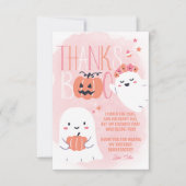 私たちの小さなブハロウィーン誕生日ありがとう サンキューカード (正面)