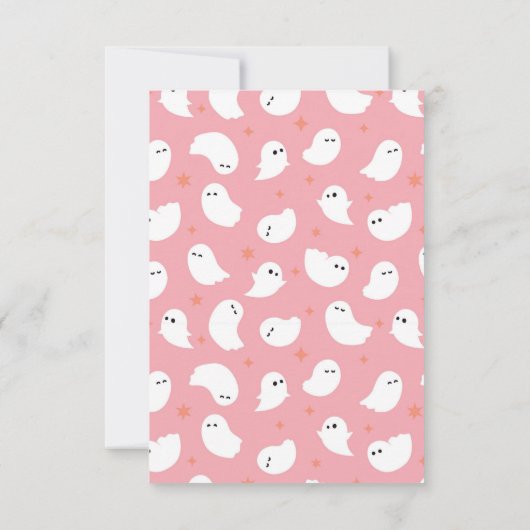 私たちの小さなブハロウィーン誕生日ありがとう サンキューカード (裏面)