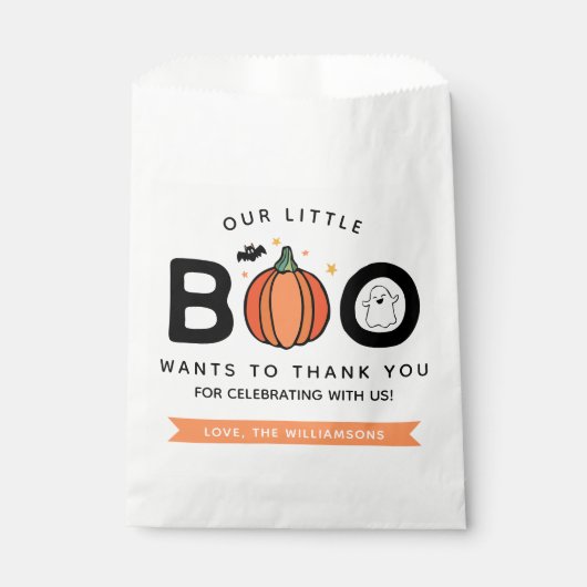 私たちの小さなブハロウィーン誕生日パーティーありがとう フェイバーバッグ (正面)