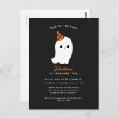 私たちの小さなブハロウィーン誕生日パーティーの招待 ポストカード (正面/裏面)