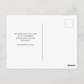 私たちの小さなブハロウィーン誕生日パーティーの招待 ポストカード (裏面)