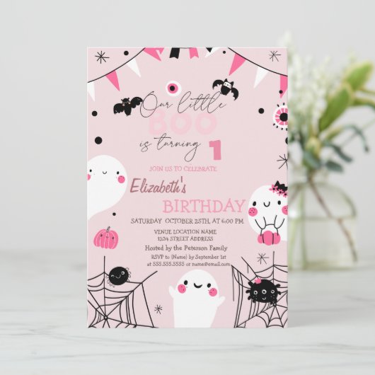 私たちの小さなブハロウィーン誕生日 招待状 (スタンド正面)