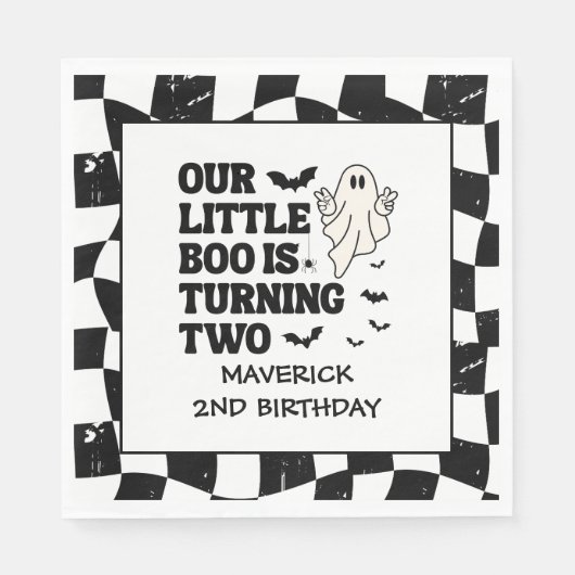私たちの小さなブハロウィーン2回目の誕生日 スタンダードランチョンナプキン (正面)