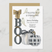 私たちの小さなブハロウィーン2回目の誕生日 招待状 (正面/裏面)