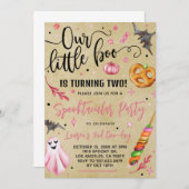 私たちの小さなブハロウィーン2回目の誕生日 招待状 (正面/裏面)