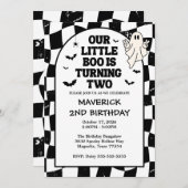 私たちの小さなブハロウィーン2回目の誕生日 招待状 (正面/裏面)