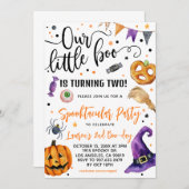 私たちの小さなブハロウィーン2回目の誕生日 招待状 (正面/裏面)