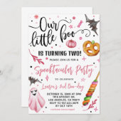 私たちの小さなブハロウィーン2回目の誕生日 招待状 (正面/裏面)