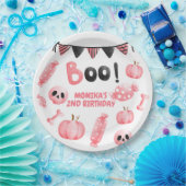 私たちの小さなブピンクの女の子ハロウィーン2nd誕生日 ペーパープレート (パーティー)