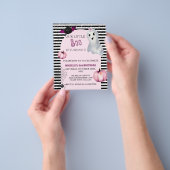 私たちの小さなブーかわいい幽霊ピンクの誕生日パーティーInvi チラシ (手)