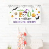 私たちの小さなブーが二つの誕生日の旗 横断幕 (インサイチュ)