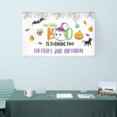 私たちの小さなブーが二つの誕生日の旗 横断幕 (トレードショー)