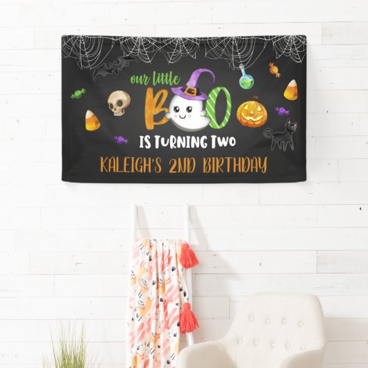 私たちの小さなブーが2つの誕生日バナー – BL 横断幕 (インサイチュ)