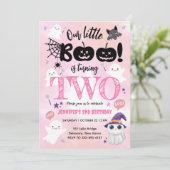 私たちの小さなブーちゃんは2歳に！ | ハロウィンの誕生日 招待状 (スタンド正面)