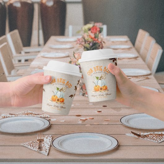 私たちの小さなブーはほとんどデューベイビーシャワー紙カップ 紙コップ