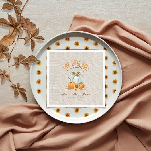 私たちの小さなブーはほとんど赤ちゃんシャワーのナプキン スタンダードカクテルナプキン