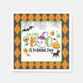 私たちの小さなブーは、2つの誕生日パーティーを回している(2) スタンダードカクテルナプキン (正面)