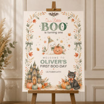 私たちの小さなブーハロウィンお誕生日おめでとうウェルカムサイン