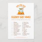 私たちの小さなブーブベイビーシャワー有名人ベビーゲーム エンクロージャーカード (正面)