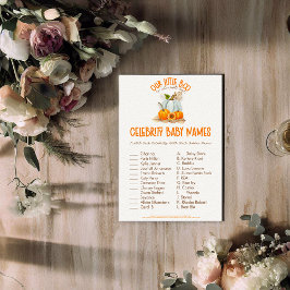 私たちの小さなブーブベイビーシャワー有名人ベビーゲーム エンクロージャーカード