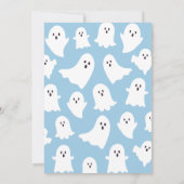 私たちの小さなブーブルーハロウィンボーイ1st誕生日 招待状 (裏面)