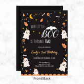 私たちの小さなブー女の子ハロウィーン誕生日任意の年 招待状