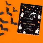 私たちの小さなブー女の子ハロウィーン誕生日任意の年 招待状