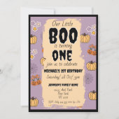 私たちの小さなブー1st誕生日ハロウィーン招待状 招待状 (正面)