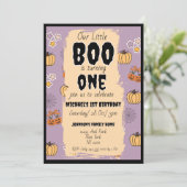 私たちの小さなブー1st誕生日ハロウィーン招待状 招待状 (スタンド正面)