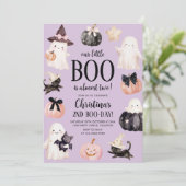 私たちの小さなブー ハロウィン 2歳の誕生日パーティー 招待状 (スタンド正面)