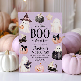 私たちの小さなブー ハロウィン 2歳の誕生日パーティー 招待状