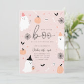 私たちの小さなブー – 1st誕生日ハロウィーン招待状 セーブザデート (スタンド正面)