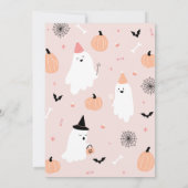 私たちの小さなブー – 1st誕生日ハロウィーン招待状 セーブザデート (裏面)