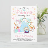 私たちの小さなプリンセスの女の子の誕生日パーティー 招待状 (スタンド正面)