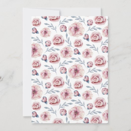 私たちの小さなプリンセスの誕生日パーティー 招待状 (裏面)