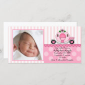 私たちの小さなプリンセス写真の誕生のお知らせ 案内状 (正面/裏面)