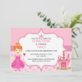 私たちの小さなプリンセス誕生日パーティーの招待(RE) 招待状 (スタンド正面)