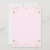 私たちの小さなプリンセス ロイヤル ゴールドとピンクの誕生日 招待状 (裏面)