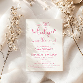 私たちの小さなベビーは赤ちゃんシャワーの途中にある 招待状