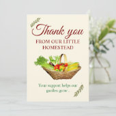 私たちの小さなホームステッドからありがとう サンキューカード (スタンド正面)